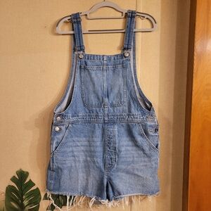 MADEWELL DENIM SHORT OVERALLS